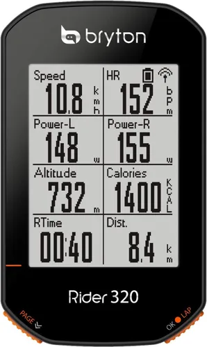 Miniatura 3 de Bryton Rider 320E - Computadora de ciclo GPS, color negro