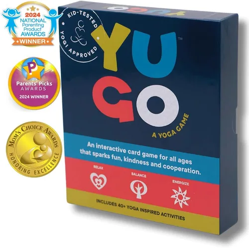 Miniatura 2 de Yugo Tarjetas de yoga para niños y familias, galardonadas, juego interactivo de cartas de yoga con posturas de yoga, equilibrio, movimiento