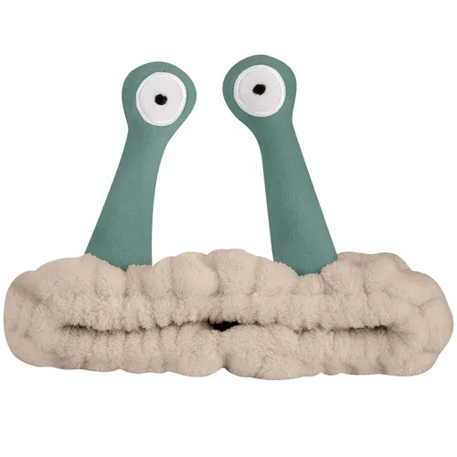 Miniatura 25 de Jowmoy Bonita diadema de orejas de conejo, diseño de ojo de rana, elástica para lavar la cara, para mujeres, maquillaje, ducha, spa. Q-Orejas