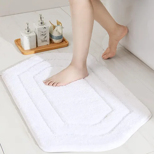 Miniatura 14 de COSY HOMEER Alfombras de Baño Extra Gruesas para Baño - Juegos de Alfombras Antideslizantes de Lino de Baño Suave Felpa 100% Poliéster Fuerte Sala
