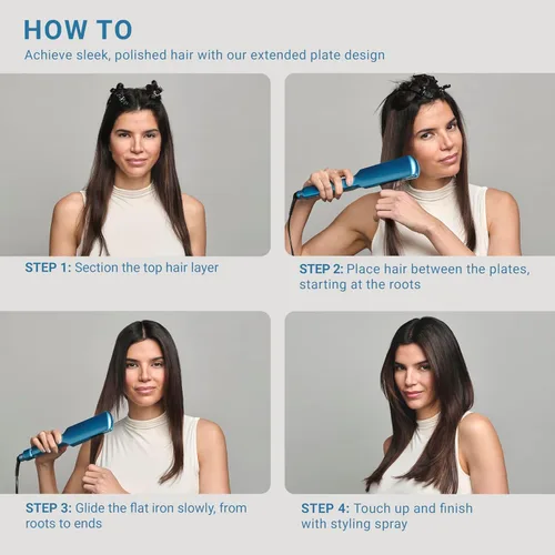Miniatura 7 de BabylissPRO Nano Titanium Ultra-Thin Hair Straightener, Professional Flat Iron, 5-Inch Extended Plates for Faster Straightening, for All Hair Types