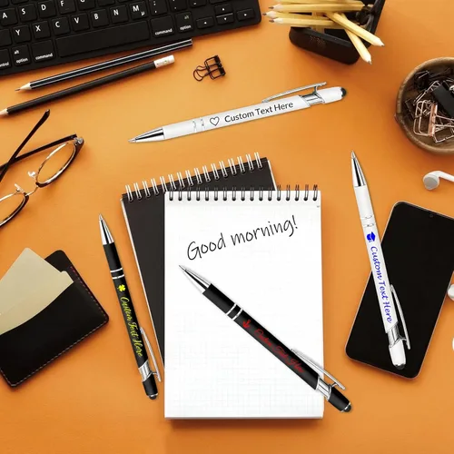 Miniatura 6 de Bolígrafo personalizado con nombre, bolígrafo personalizado, logotipo, tinta negra suave, regalo personalizado para mujeres, hombres, negocios