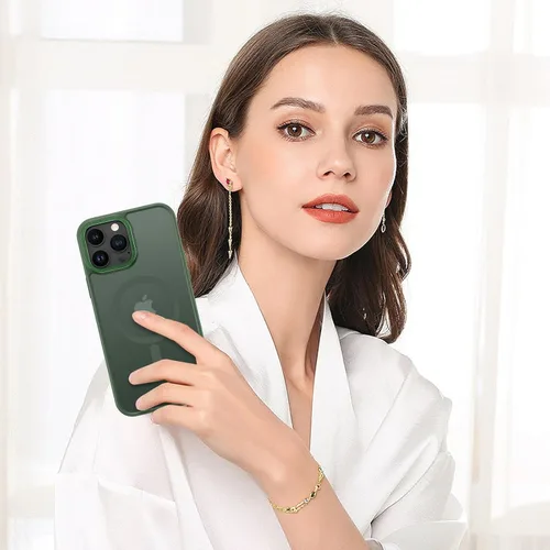 Miniatura 7 de BENTOBEN Funda magnética para iPhone 13 Pro Max, compatible con MagSafe, translúcida mate esmerilada, antihuellas, delgada, a prueba de golpes