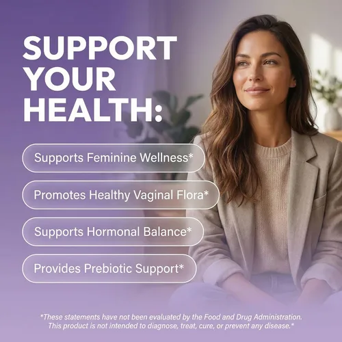 Miniatura 2 de Clean Nutraceuticals Probióticos vaginales para mujeres con arándano, D-manosa, prebióticos, apoyo para el equilibrio del pH, salud femenina