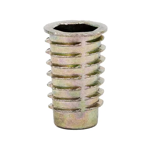 Miniatura 7 de E-Z LOK Inserto roscado para madera blanda, insertos de rosca hexagonal de zinc 1/4-20 roscas internas, 0.512 in de longitud, paquete de 100