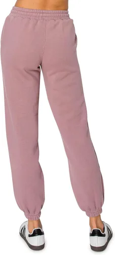 Miniatura 25 de Cali1850 Pantalón deportivo Cloud Nine Fleece para mujer, cintura alta, ajuste holgado, dos bolsillos, cintura elástica con cordón