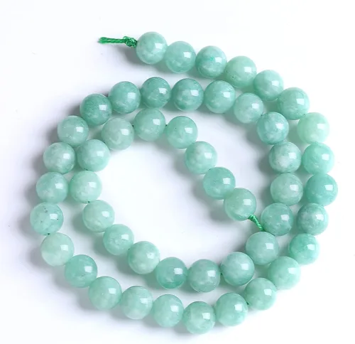 Miniatura 5 de 60 cuentas de 6 mm de piedra natural de jade birmano para hacer joyería, pulseras de cristal de bricolaje