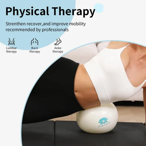 Miniatura 9 de PAIDU Pelota de pilates con núcleo de 10 pulgadas, antiexplosión y antideslizante, apta para pilates, yoga, entrenamiento de núcleo, terapia física
