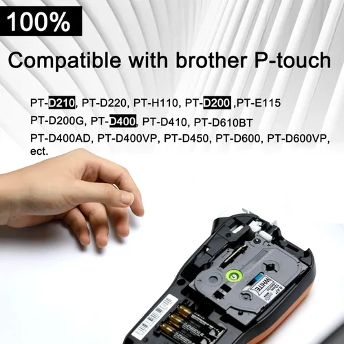 Miniatura 7 de Cinta de etiquetas compatible con Brother Tz Tze231 0.472 in, 0.47 pulgadas, negro sobre blanco, repuesto para Brother Ptouch cinta de etiquetas