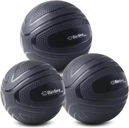 Miniatura 8 de bintiva Pelota de Golpe sin Rebote - Bola Pesada para Ejercicio con Peso para Rutinas de Entrenamiento y Fitness - Bola de Peso Muerto Medicinal
