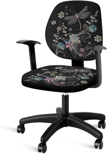 Miniatura 27 de Talayituse - Funda para silla de oficina o computadora con estampado de estrellas de playa, funda de asiento dividida elástica, extraíble y lavable