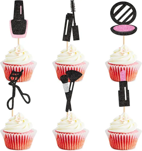 Miniatura 8 de Ercadio 4 piezas de resina para decoración de tartas, cosméticos 3D, lápiz labial, botella de perfume, para maquillaje, decoración de pasteles