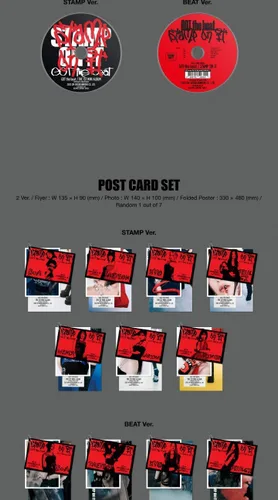 Miniatura 4 de GOT the beat Stamp On It 1st Mini Album Photobook+Postcard set+Photocard+Tracking STAMP Version