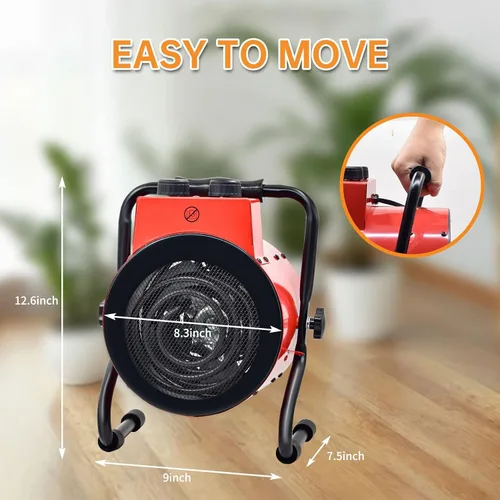 Miniatura 5 de Calentador eléctrico de invernadero con control de termostato digital, ventilador portátil para casa verde, tienda de cultivo, sala de flores