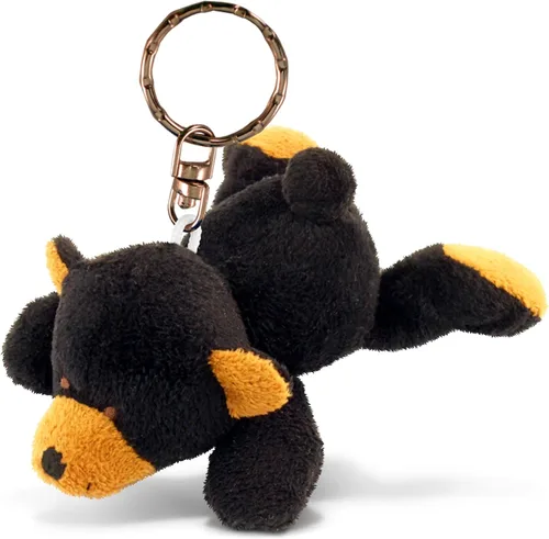 Puzzled Llavero de peluche de oso negro, juguete de peluche suave con dije de oso negro, accesorio de juguete de peluche divertido, 4 pulgadas