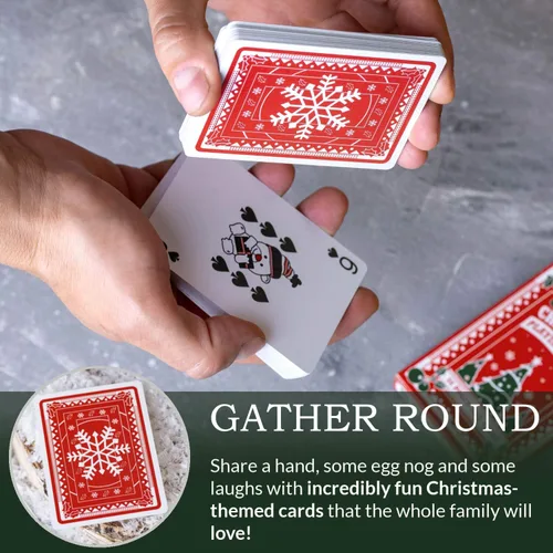 Miniatura 3 de Naipes de Navidad, bonitos diseños para diversión familiar con libro electrónico de juegos de cartas gratis. Gran regalo de relleno de calcetines