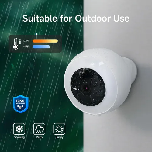 Miniatura 5 de Noorio Paquete cuádruple de cámara de seguridad inalámbrica B310 con resolución 2K y paquete de panel solar A201