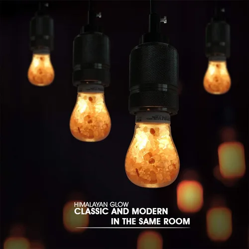 Miniatura 5 de Himalayan Glow Bombillas LED de lámpara de sal equivalente a 60 W, brillo ámbar cálido, bombilla Edison E26 regulable para decoración, hogares