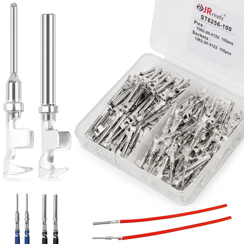 Miniatura 9 de JRready Deutsch - Kit de terminales de conector DTP tamaño 12, clavijas macho 1060-12-0166/enchufes hembra 1062-12-0166 contactos estilo barril