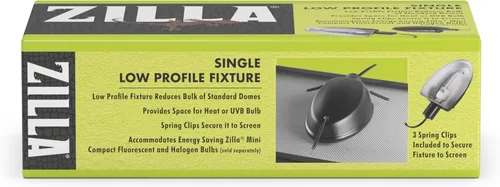 Miniatura 4 de Zilla Accesorios de terrario de reptiles de perfil bajo individual, negro
