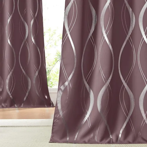 Miniatura 47 de NICETOWN Paneles de Cortinas Opacas para Dormitorio - Tratamiento de Ventanas con Aislamiento Térmico, Ojales Sólidos, Cortinas Opacas con Diseño