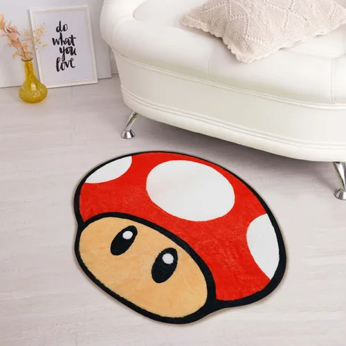 Miniatura 5 de Lindas y divertidas alfombras de baño con forma irregular de huevo amarillo para niños, antideslizante, absorbente, lavable, alfombra de baño