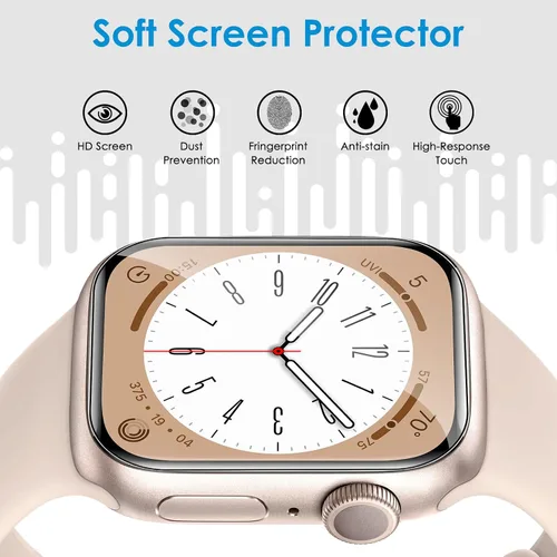 Miniatura 3 de UniqueMe Paquete de 8 protectores de pantalla para Apple Watch Series 11/10 de 42 mm - [TPU suave, no de vidrio][Sin burbujas] iWatch, protección