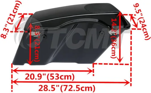 Miniatura 3 de TCMT Alforjas rígidas de 5 x 7 pulgadas, tapas de altavoz con altavoz y forros, inserto de alfombra para modelos Harley Touring CVO Road Glide Road