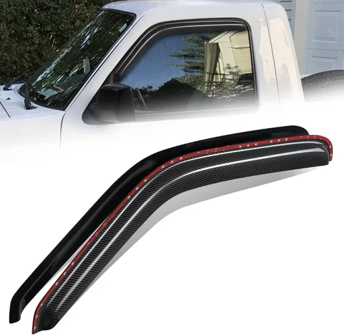 Miniatura 27 de Auto Dynasty 4 piezas viseras de ventana con patrón de fibra de carbono compatibles con Chrysler PT Cruiser 2001-2010, deflectores de ventana