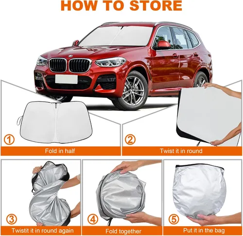 Miniatura 5 de Parasol para parabrisas delantero mejorado 2026 para BMW X3 2018-2023, reflector, plegable, parasoles para parabrisas de BMW X3, mantiene tu