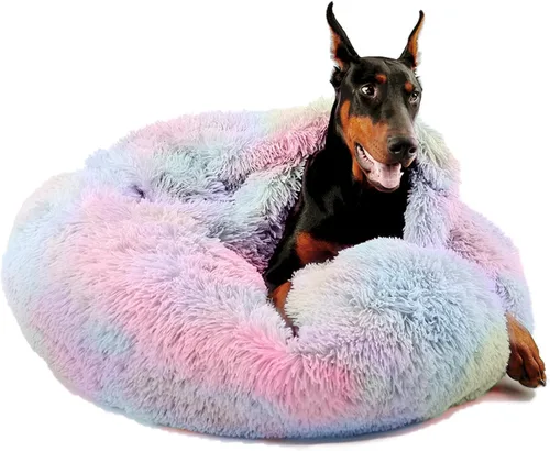 Miniatura 15 de Himax Camas para perros y gatos pequeños, cómodas camas para perros con manta adjunta, cama calmante antiansiedad esponjosa lavable