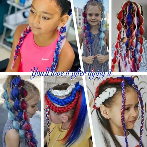 Miniatura 6 de Paquete de 2 extensiones de cola de caballo trenzada con lazo elástico, lacio, elegante envolvente, extensiones de cola de caballo de 26 pulgadas