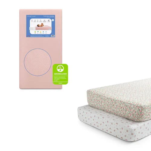 Miniatura 15 de Delta Children Twinkle Stars - Colchón para cuna y niños pequeños con funda transpirable y extraíble lavable a máquina, GREENGUARD Gold, cama