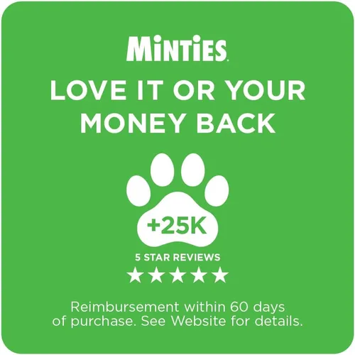 Miniatura 8 de Minties Golosinas dentales en hueso para perros, Golosinas dentales pequeñas para perros, 5-25 libras, Limpian dientes, Combaten el mal aliento