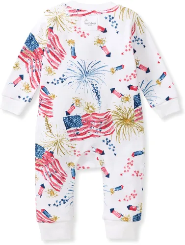 Miniatura 194 de Burt's Bees Baby - Pijama de una pieza para bebé, mameluco para dormir y jugar, algodón 100% orgánico, cremallera frontal