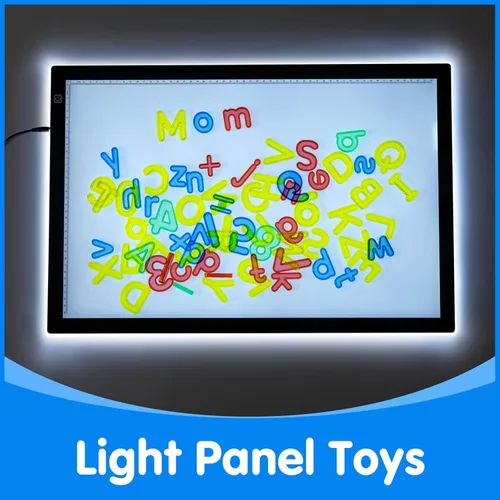 Miniatura 6 de 66 Piezas de Letras y Números Translúcidos – Juguetes de Mesa de Luz, Manipulativos y Accesorios para Aprendizaje Mejorado y Diversión