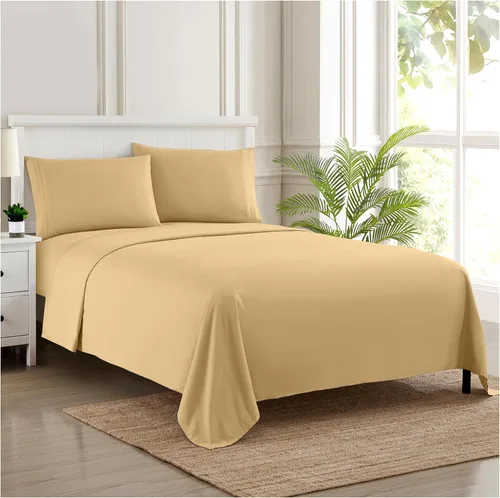 Miniatura 73 de Juego de sábanas de 1800 hilos – Sábanas de microfibra cepillada suave de calidad egipcia – Juego de ropa de cama de lujo con sábana encimera