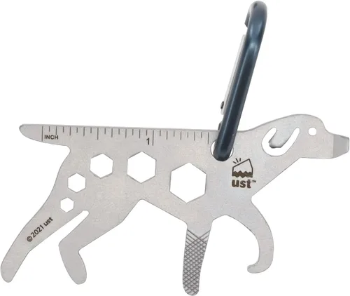 Miniatura 24 de UST Tool-a-Long - Mosquetones multiherramienta con construcción duradera y compacta de acero inoxidable para senderismo, kayak, campamento, viajes
