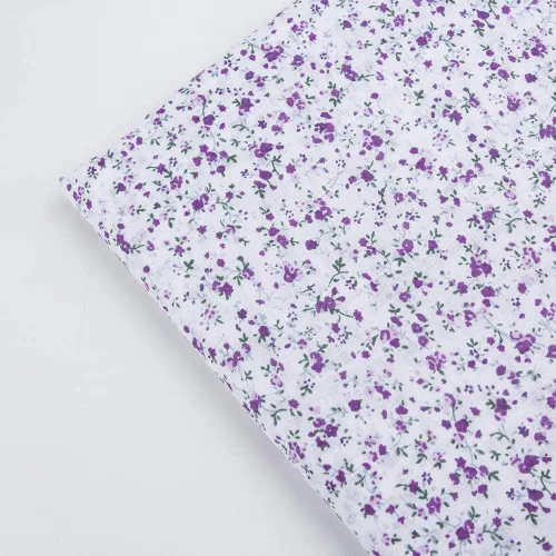 Miniatura 3 de 7 piezas de tela de algodón floral de 20.0 x 20.0 pulgadas, suministros para hacer máscaras, acolchado, retazos, tela de retazos, paquetes de Morado