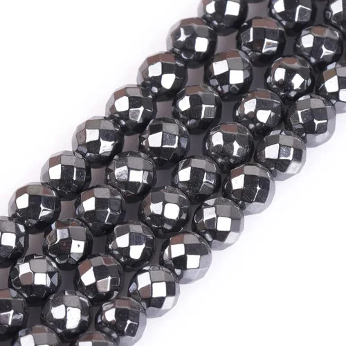 Miniatura 12 de JOE FOREMAN Cuentas de hematita negra de 0.157 in para hacer joyas, piedras preciosas naturales semipreciosas, redondas de 15 pulgadas