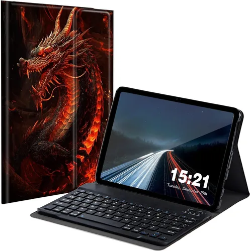 Miniatura 9 de Funda de teclado para Samsung Galaxy Tab S6 Lite 2022/2020, Galaxy Tab S6 Lite SM-P610/P613/P615/P619 con teclado Bluetooth inalámbrico desmontable