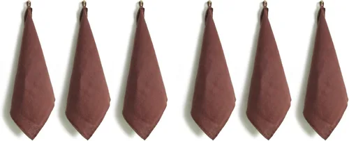 Miniatura 42 de Paños de cocina de lino de Linen World 14 x 28 pulgadas, juego de 6 paños de cocina y té decorativos, paños de cocina de lino europeo lavados