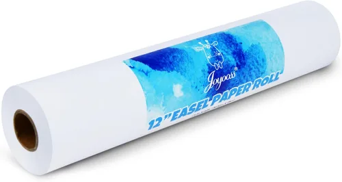 Joyooss Rollo de papel de caballete de 12 pulgadas x 984 pulgadas (82 pies), rollo de papel de dibujo para pintar caballetes de niños, papel de arte