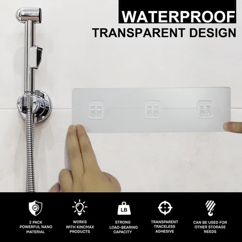 Miniatura 2 de Estante organizador de ducha con ganchos, organizador de almacenamiento, se puede montar en la pared sin agujeros para baño, baño, baño