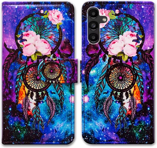 Miniatura 14 de Bcov Funda para Galaxy A13 5G, bonita funda de piel con tapa para teléfono con ranura para tarjetas, soporte para Samsung Galaxy A13 5G 2021 Linda