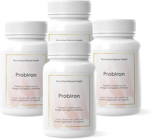Miniatura 8 de Nourished Natural Health ProbIron - Suplemento probiótico + hierro para mujer potenciado con vitamina C y cobre, fórmula vegana para energía