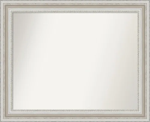 Miniatura 98 de Amanti Art Espejo de baño plateado para sobre el fregadero, 26 x 26 pulgadas, espejo cuadrado de plata antigua, marco de madera tradicional mediano
