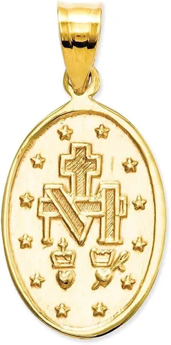 Miniatura 2 de Colgante de medalla milagrosa de oro amarillo de 14 quilates