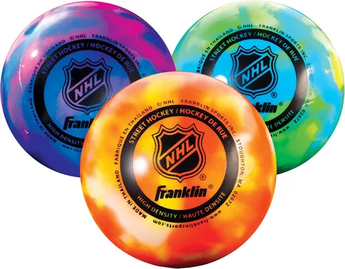 Miniatura 10 de Franklin Sports - Pelotas de hockey callejero NHL - Sin rebote para uso en exteriores y en patines - Tamaño oficial para hockey callejero juvenil
