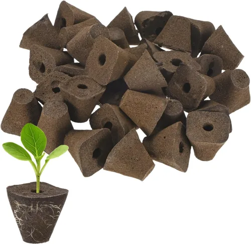 Miniatura 7 de M METERXITY Paquete de 5 esponjas de cultivo, 3.1 x 2.4 x 2.8 pulgadas, esponjas de repuesto para crecimiento de raíces, vainas de semillas